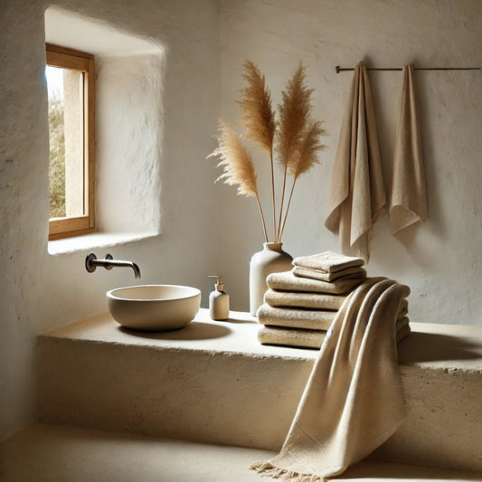 Toallas de Baño de Lino 100% Natural – Juego de 4 - 8uit